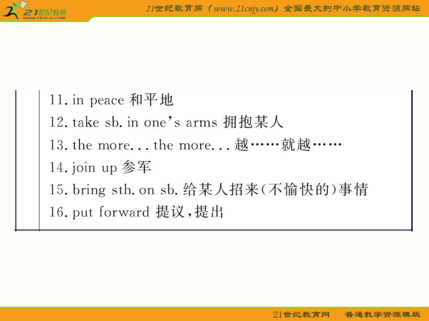 【北师大版】2011届高考英语第一轮复习unit 23 conflict