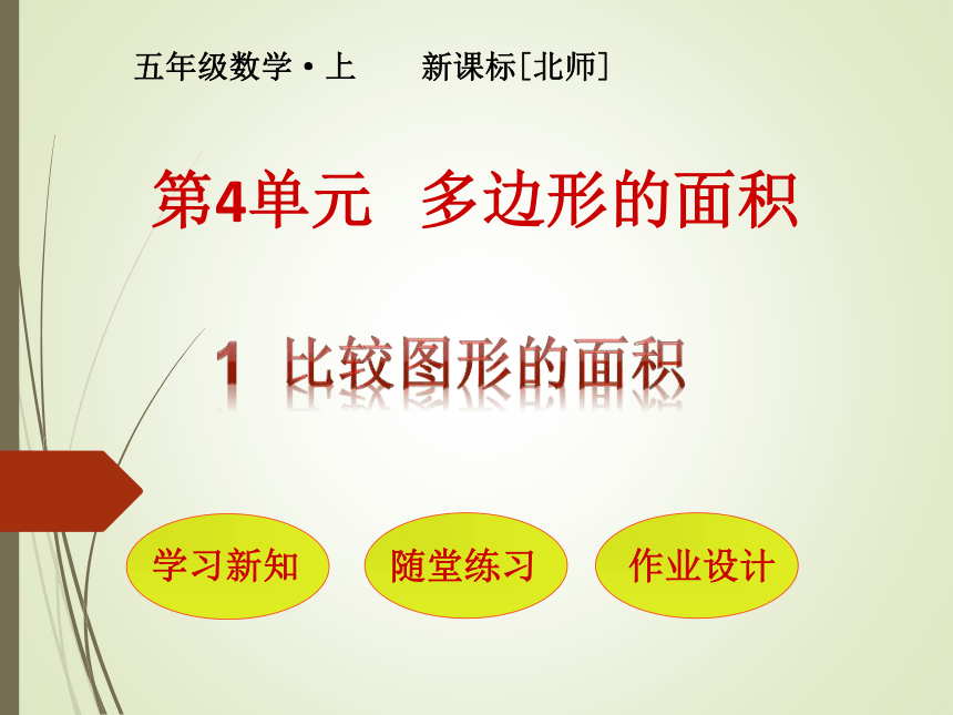 数学四年级下北师大版4.1比较图形的面积 课件 (24张)