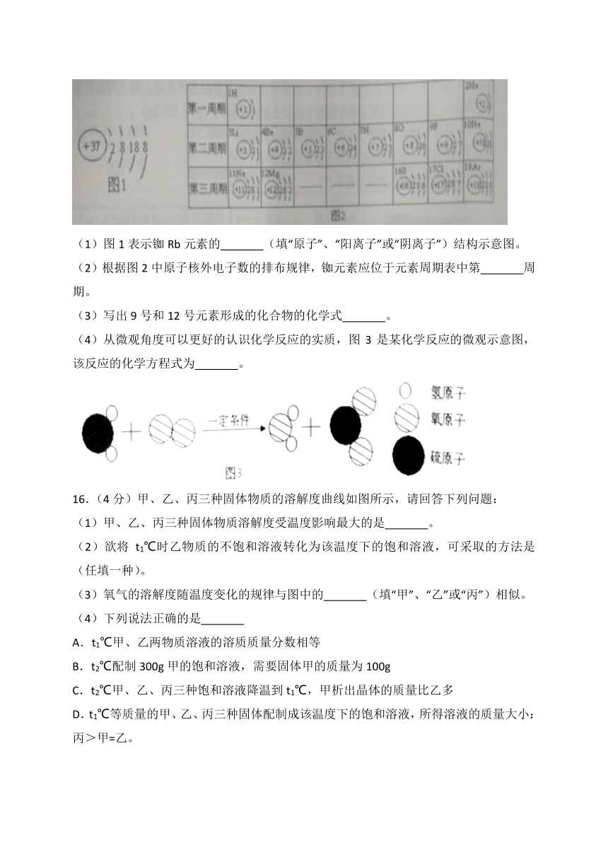 湖北省十堰市2018年中考理综（化学部分）试题（word版，含解析）