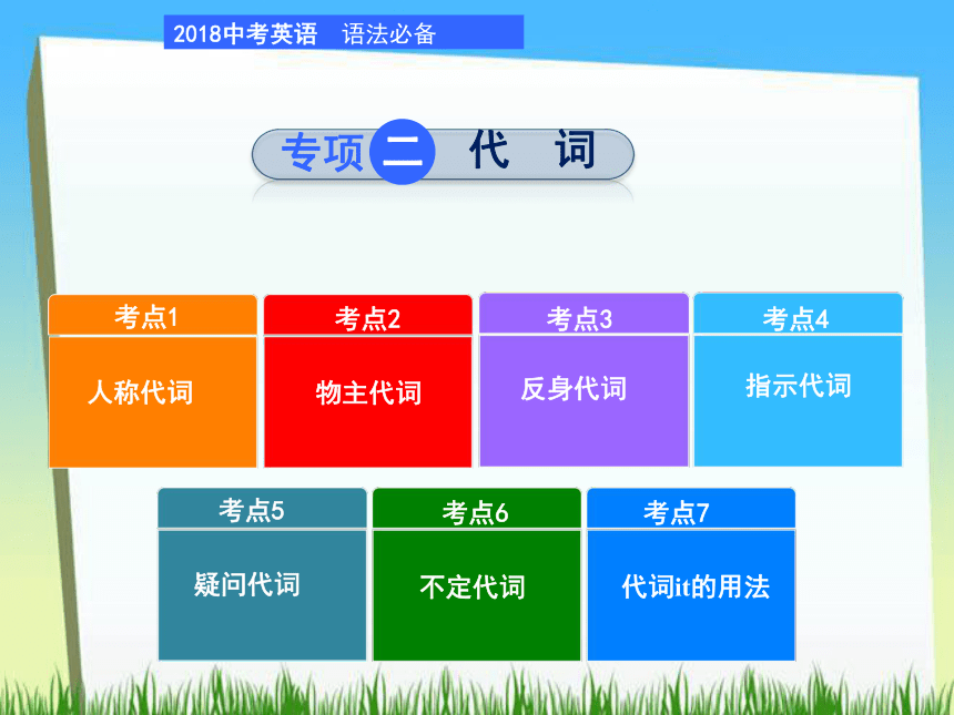 2018年中考英语总复习语法专题课件：专项二 代　词