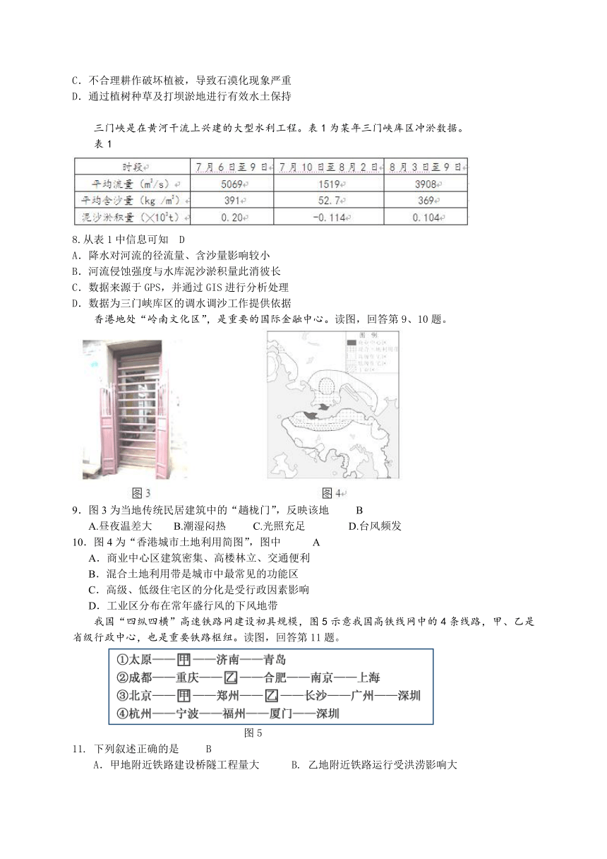 北京市海淀区2016届高三下学期期中练习（一模）文综试卷 Word版含答案