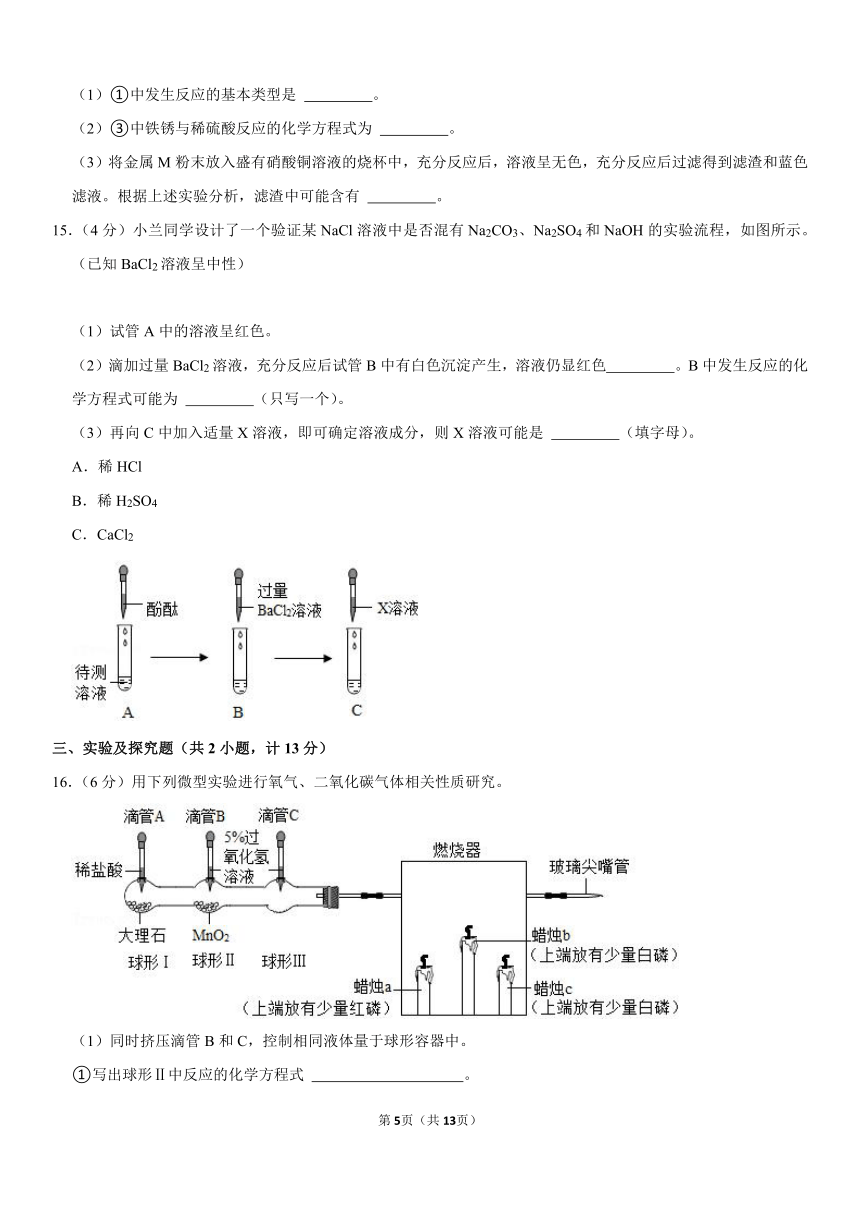 2021年陕西省渭南市韩城市中考化学信息卷（word版 含解析答案）