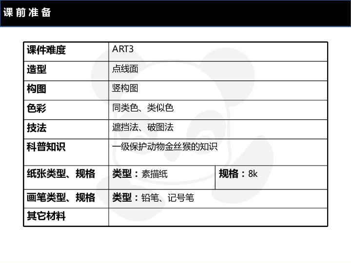 四年级上册美术课外班课件-ART3《丛林里的金丝猴 》-全国通用(共21张PPT)