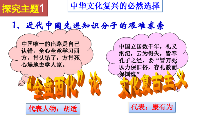 "全盘西化"论文化复古主义代表人