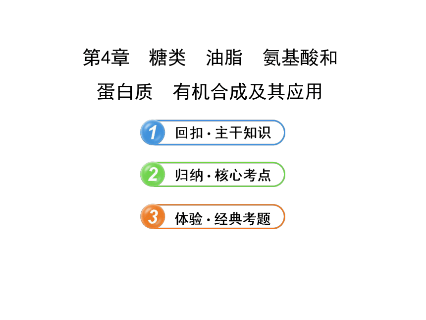 2014年高考化学一轮复习专题（鲁科版）选修糖类 油脂 氨基酸和蛋白质 有机合成及其应用（共114张PPT）