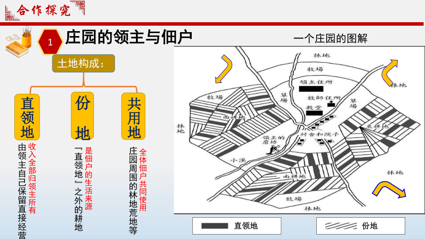 西欧封建庄园示意图图片