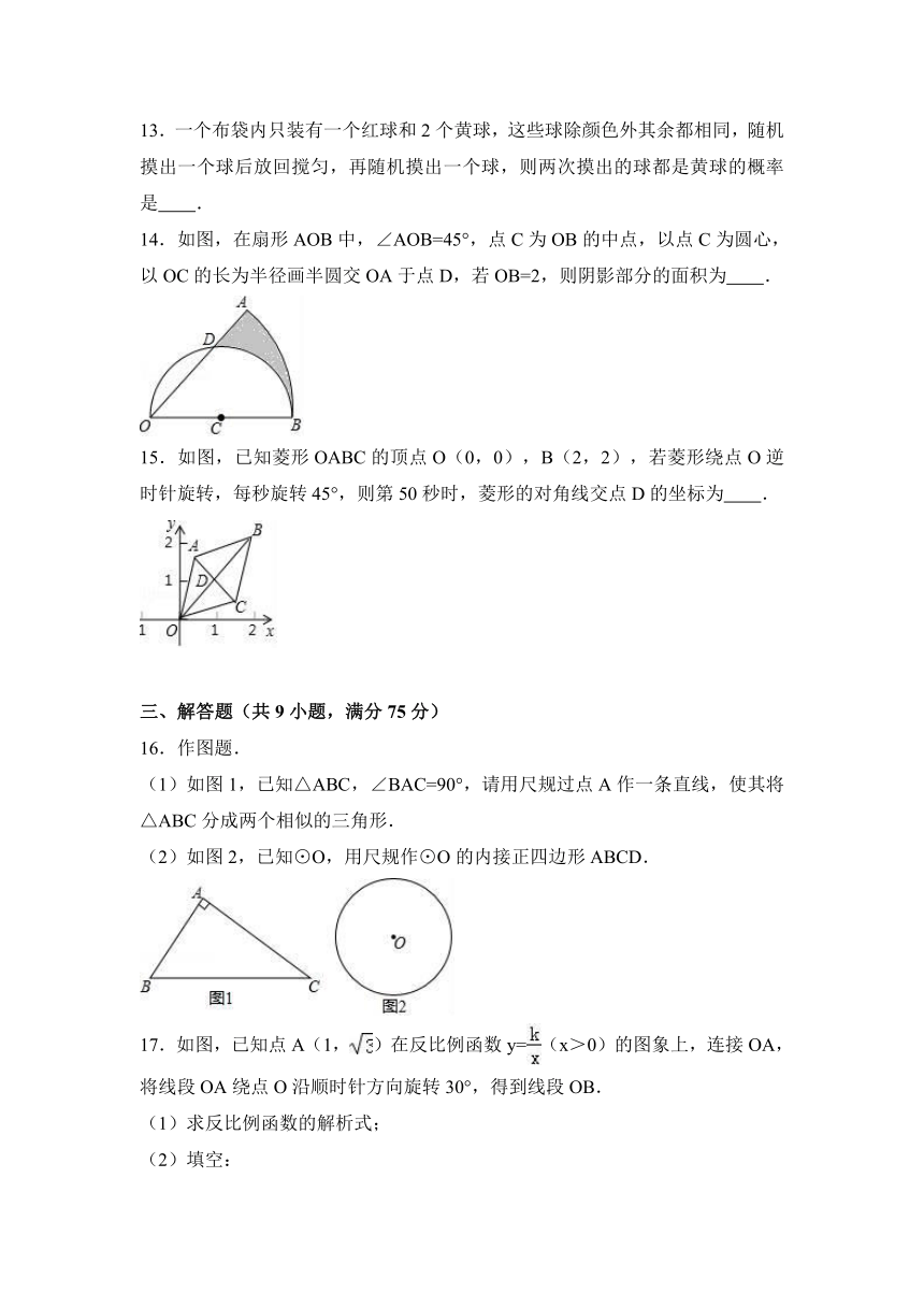 河南省驻马店市平舆县2016-2017学年九年级（上）期末数学试卷（解析版）