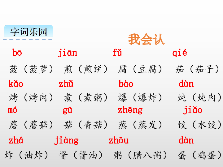 识字4 中国美食   课件（19张PPT)