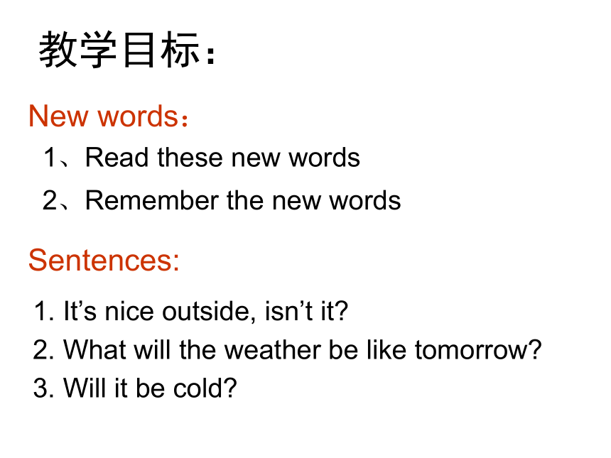 Lesson 3 It will be sunny this Sunday 课件