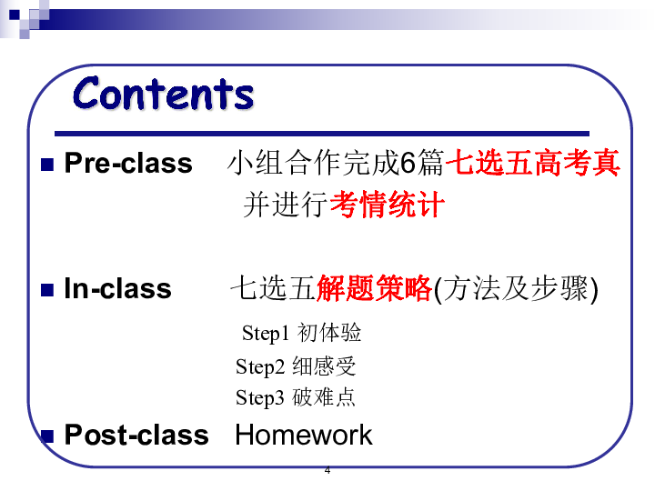 高考英语二轮复习课件：七选五--短文填空（共39张PPT）