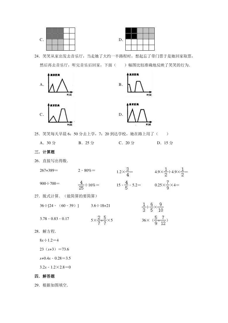 人教版2021年福建省南平市浦城县小升初数学仿真试卷（1）（有答案）