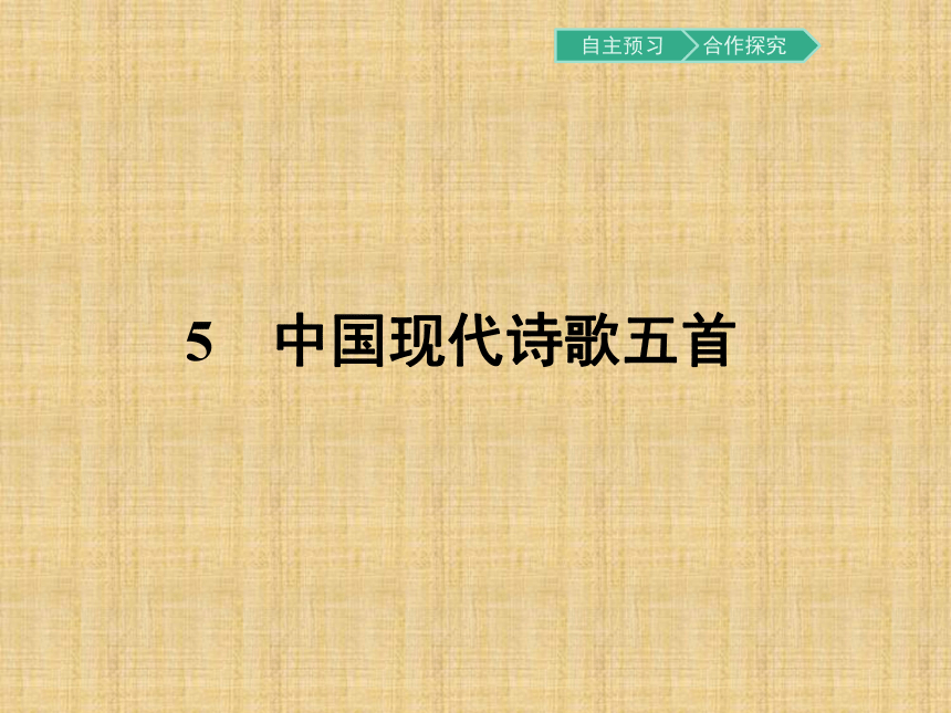 粤教版语文必修2同步教学课件：5 中国现代诗歌五首