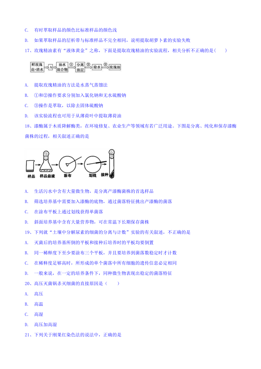 河南省鹤壁市淇县第一中学2017-2018学年高二下学期第一次月考生物试题