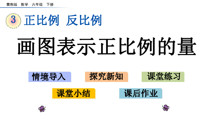 六年级下册数学课件-3.2 画图表示正比例的量  l  冀教版 (共15张PPT)