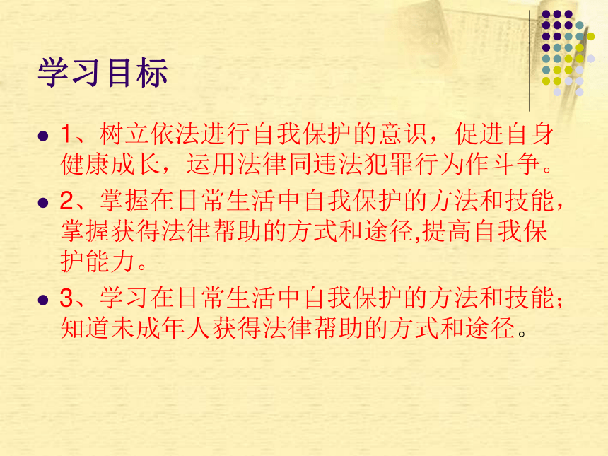 未成年人的自我保护课件