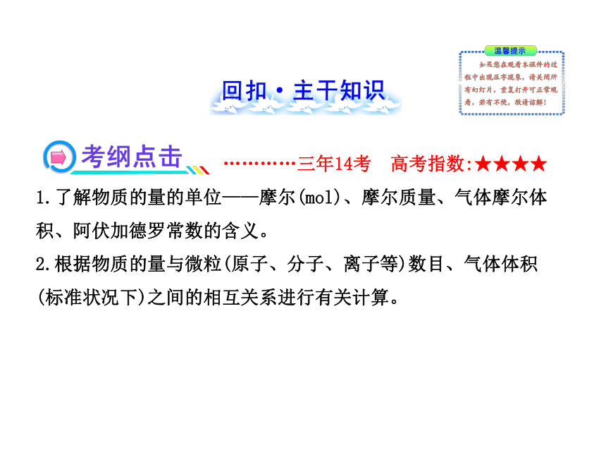 2014年高考化学一轮复习专题（鲁科版）物质的量 气体摩尔体积（共59张PPT） (1)