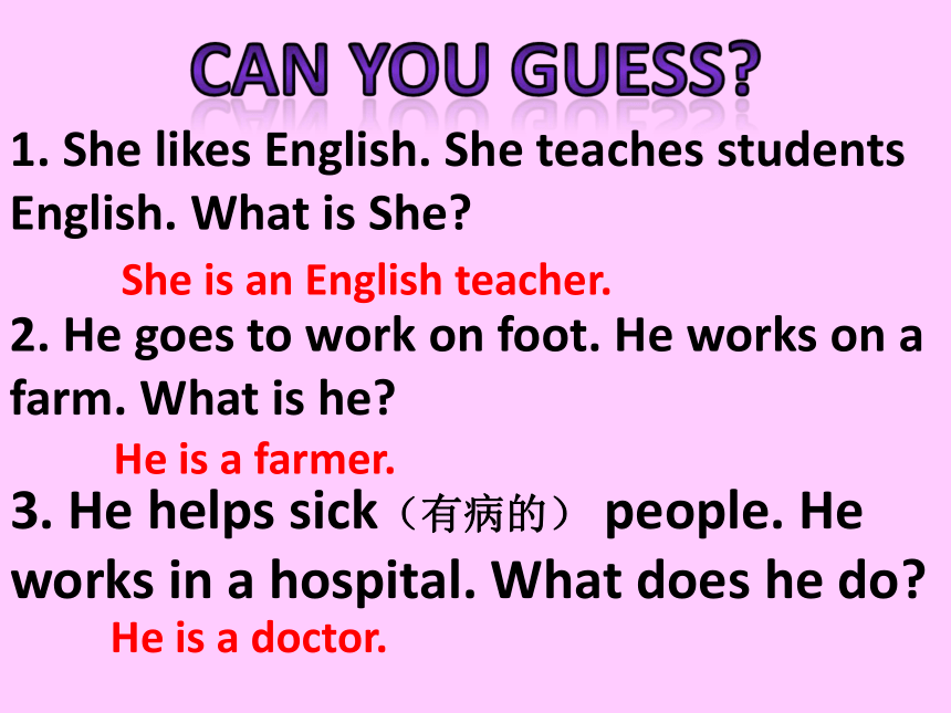 Unit 5 What does he do? PA 课件