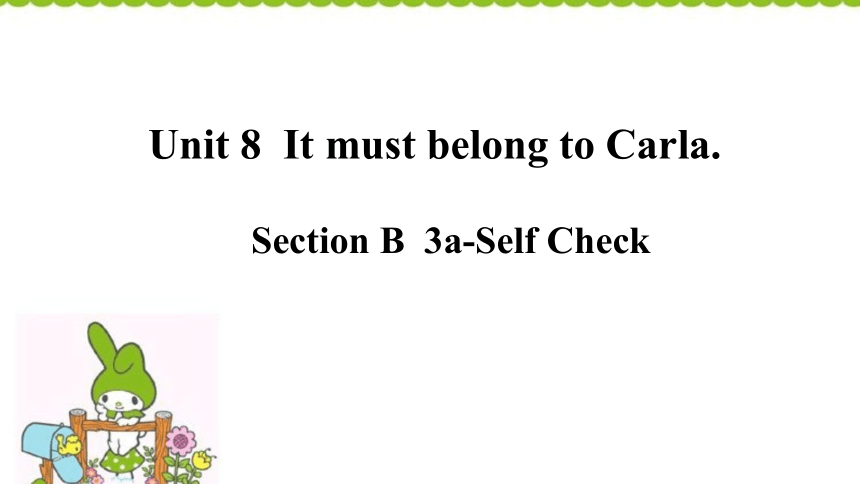 人教版英语九年级 Unit 8 It must belong to Carla. Section B 3a-selfcheck 课件（26张PPT）