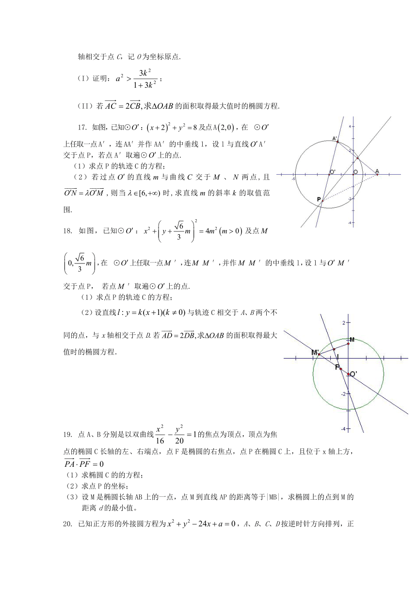 高考数学140分难点突破训练——圆锥曲线(含详解)