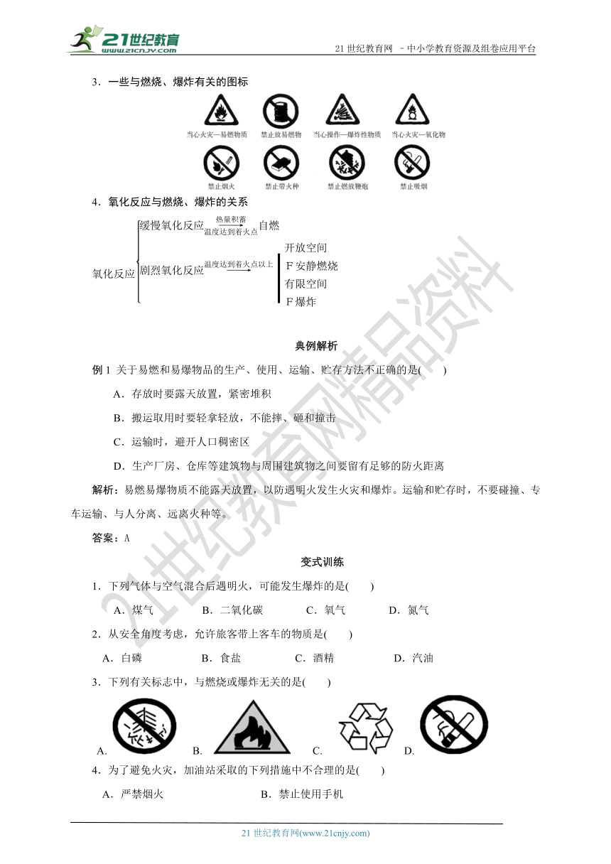 人教版九上化学课时导学案  第七章   课题1 燃烧和灭火 （第二课时）（含答案）