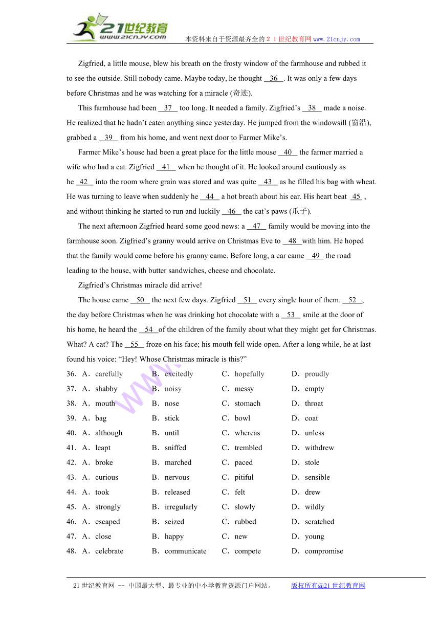 内蒙古包头三十三中2014-2014学年高二上学期期中2考试英语试题Word版含答案