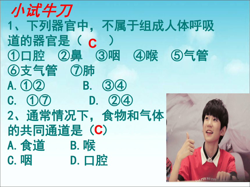 人教七下生物431呼吸道對空氣的處理課件42張ppt