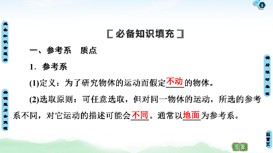重庆2020高考人教物理二轮精优课件：描述运动的基本概念57张