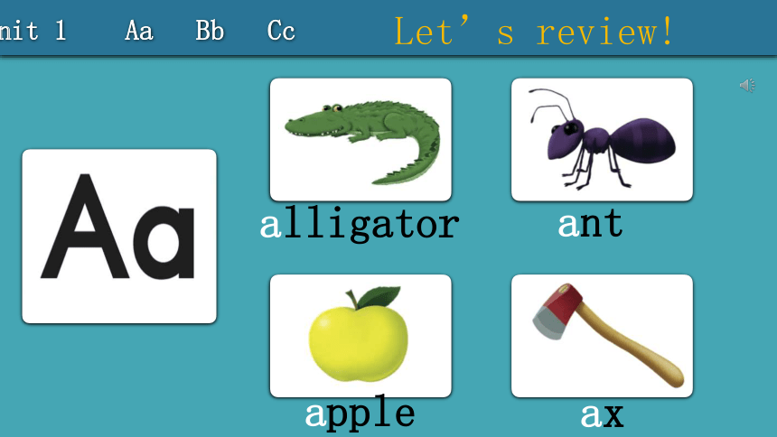 小学英语 oxford phonics（自然拼读）Unit 1 Aa Bb Cc-- 课件(共10张PPT)