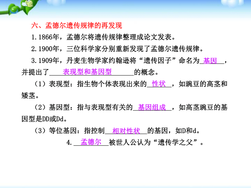 高中生物人教版必修二第一章第2节 孟德尔的豌豆杂交实验课件（33张PPT）