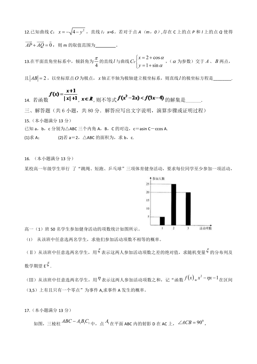 2017北京市高考压轴卷 数学（理） Word版含解析