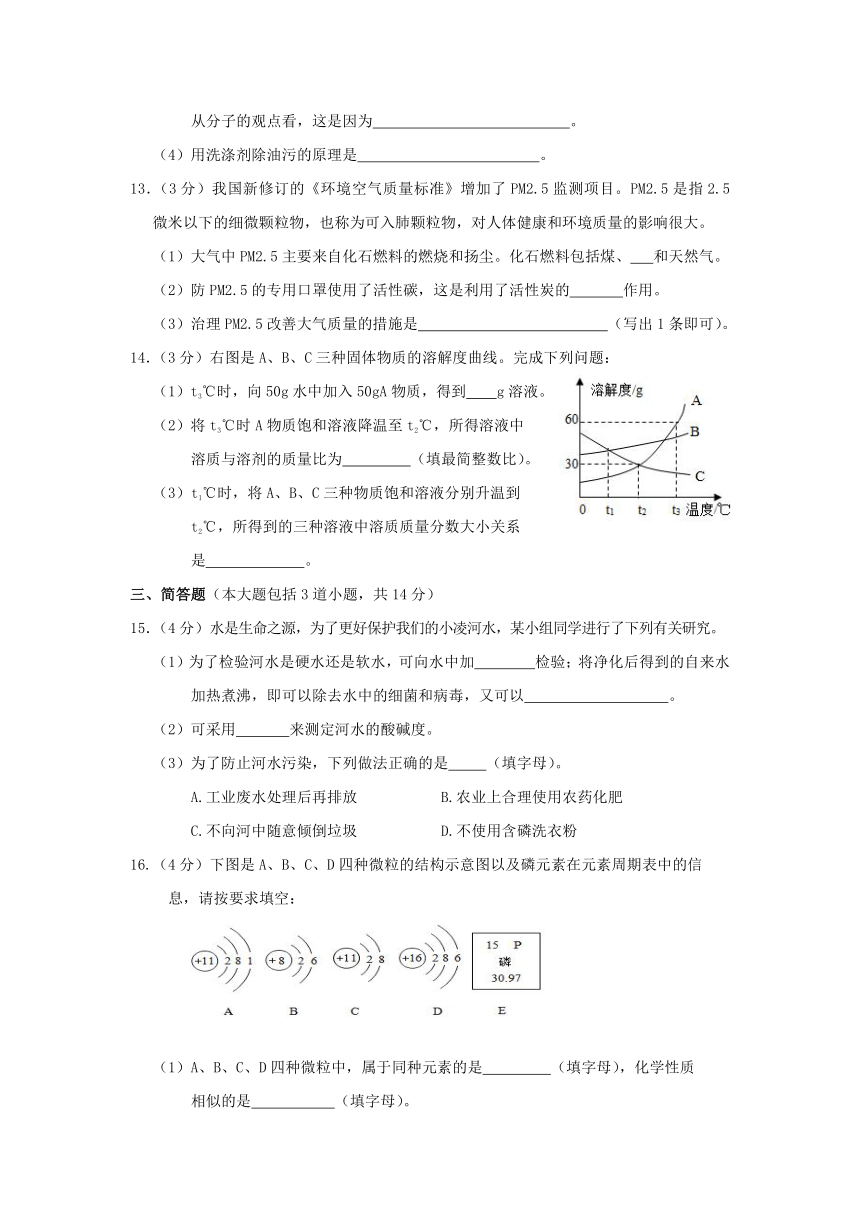 辽宁省锦州市第七中学2017届九年级下学期摸底考试化学试卷