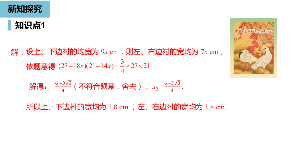 人教版九年级数学上册21.3实际问题与一元二次方程（3）课件（21张PPT)