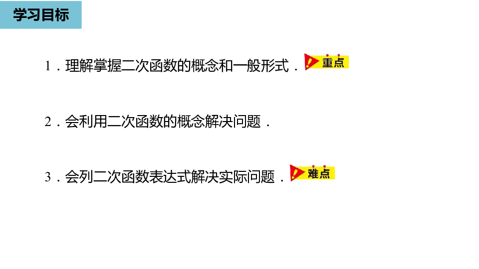 人教版九年级数学上册22.1.1 二次函数课件（21张PPT)