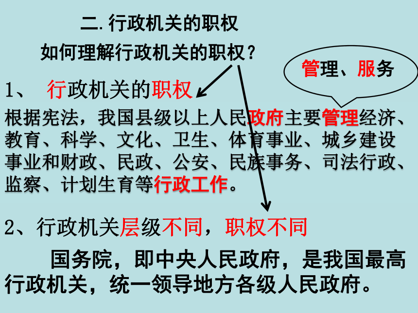 八年级政治下册课件：第六课第二框国家行政机关 (共38张PPT)