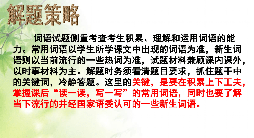 中考语文字音、字形复习课件 (共54张PPT)