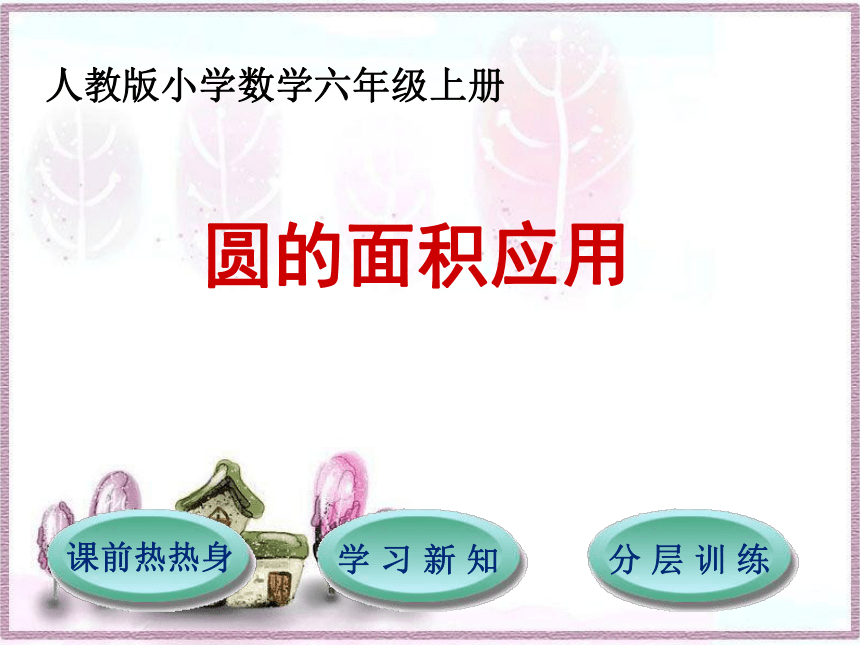 人教版小学六年级数学上 5 圆的面积应用 课件