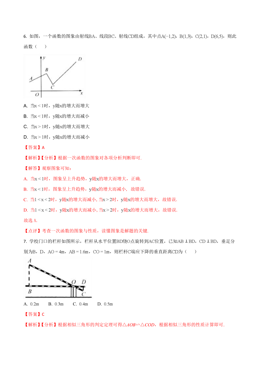 2018年浙江省绍兴市中考数学试卷（word解析版）