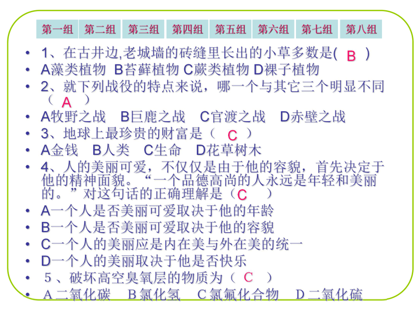 第二届知识竞赛七年级(河南省周口地区)