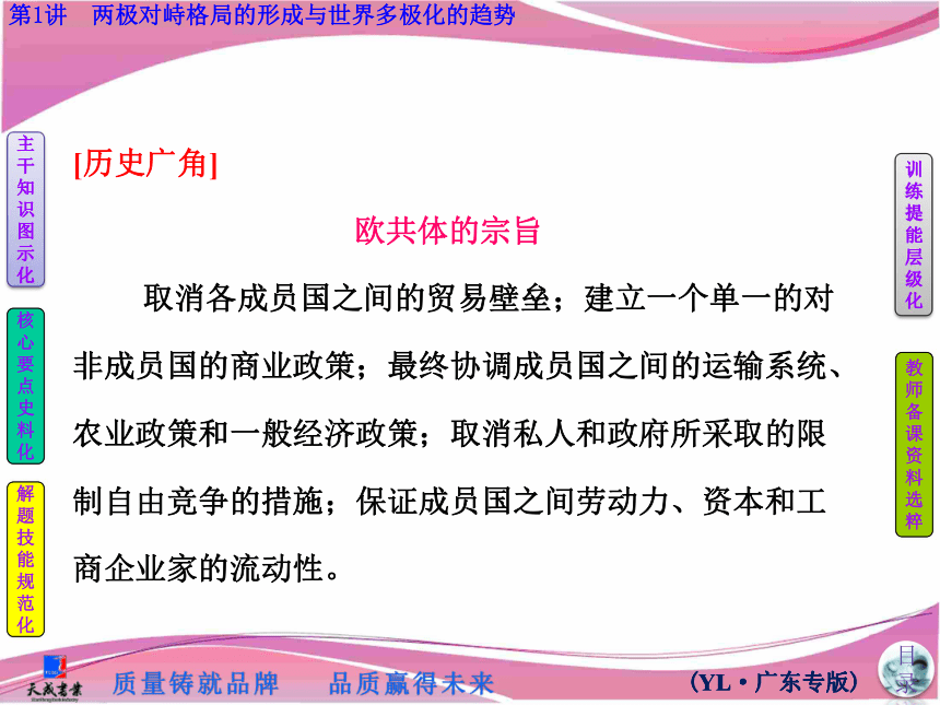 2014届《三维设计》一轮（岳麓版广东专版）复习课件：第七单元　复杂多样的当代世界