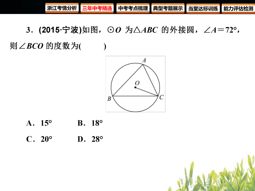 2018年浙江中考数学复习 圆 第18课时 圆的有关概念及性质（108张PPT）