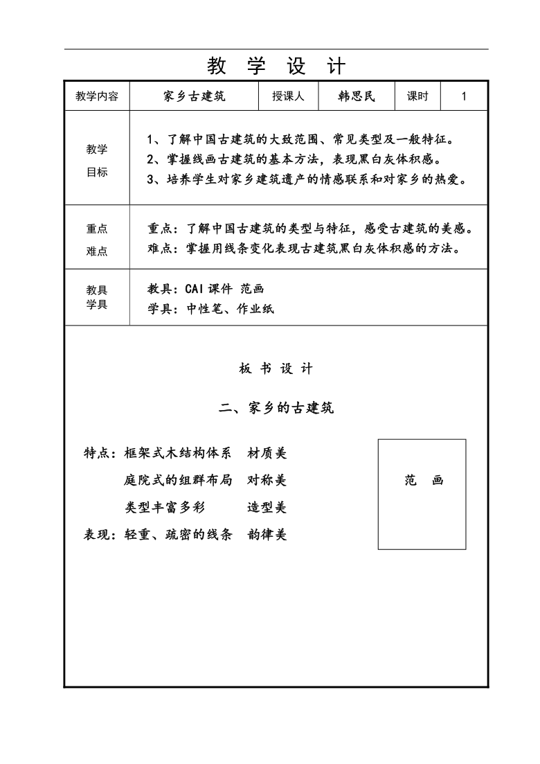 魅力古镇美术教案图片