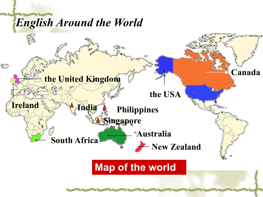 高中英语人教版（新课程标准）必修1 Unit 2 English around the world5(26张PPT)