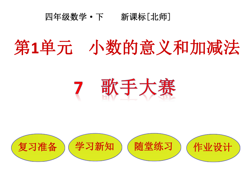 数学四年级下北师大版1.7 歌手大赛课件 (27张)