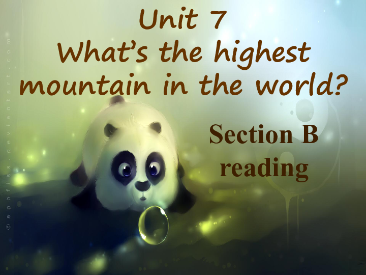 Unit 7 What’s the highest mountain in the world?Section B 2a—2e(共18张PPT)