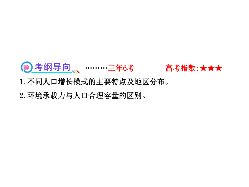 2014年高中地理全程复习方略配套课件： 人口的数量变化 人口的合理容量（人教版·广东专用）（共71张PPT）