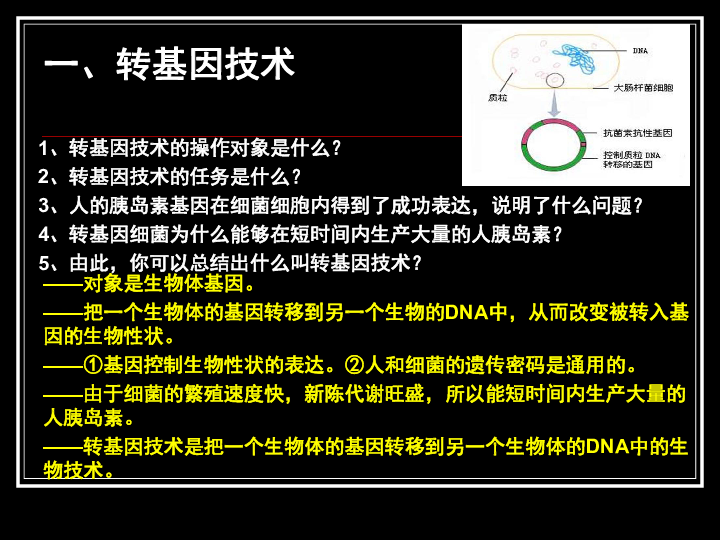 北师大版八年级生物下册第25章第2节现代生物技术课件（共25张PPT）