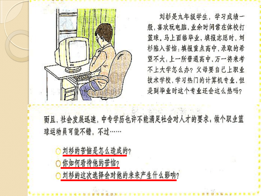 人教版九年级上册政治第四单元 第十课 第二框《未来道路我选择》课件