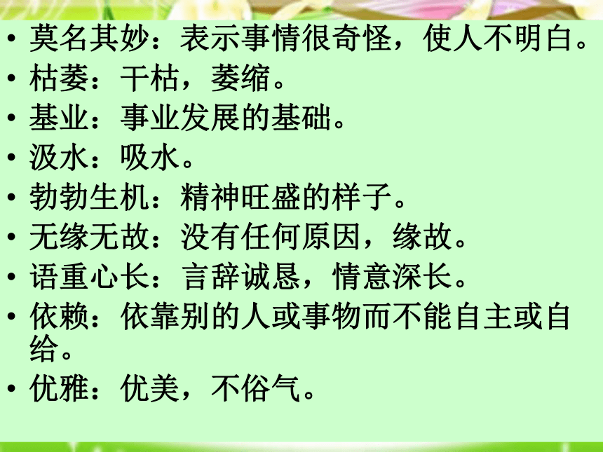 3.《桃花心木》课件