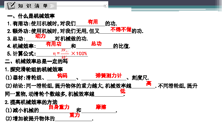 沪科版八年级物理下册《第十章 机械与人》复习课件(111张PPT)