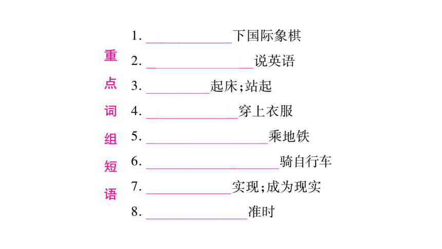 2018年贵州中考英语复习课件：考点精讲3七年级下册Unit1-4